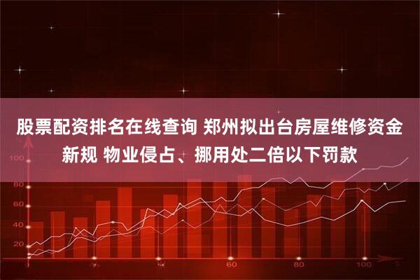股票配资排名在线查询 郑州拟出台房屋维修资金新规 物业侵占、挪用处二倍以下罚款